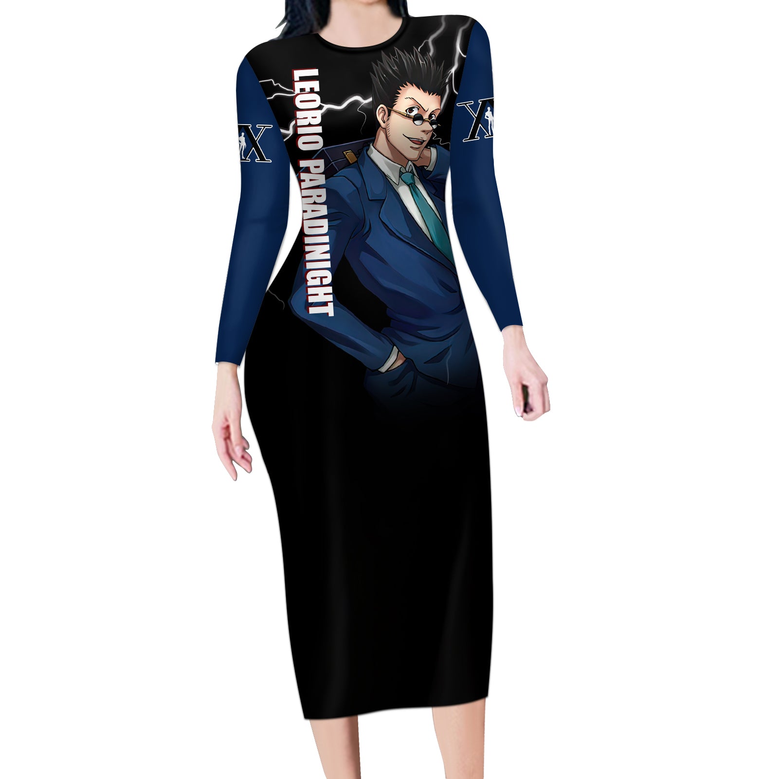 Leorio Hunter X Hunter Long Sleeve Bodycon Dress Anime Style