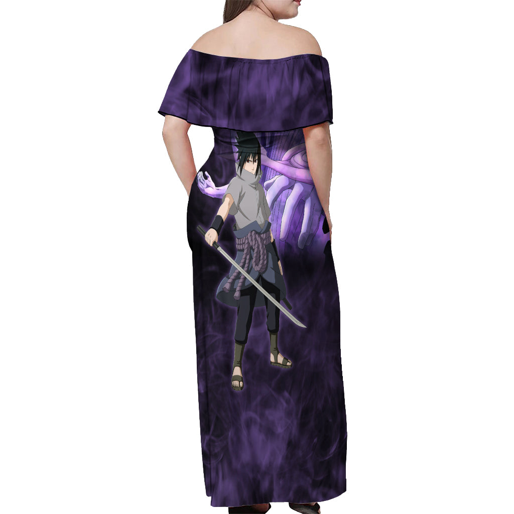 Sasuke Susanoo Off Shoulder Maxi Dress Naruto