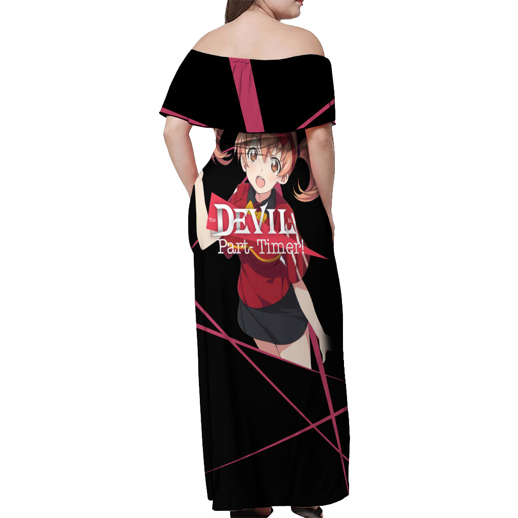 Chiho Sasaki The Devil Part Timer Off Shoulder Maxi Dress Anime Style