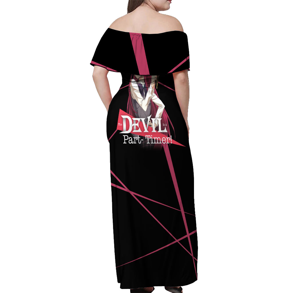 Emi Yusa The Devil Part Timer Off Shoulder Maxi Dress Anime Style