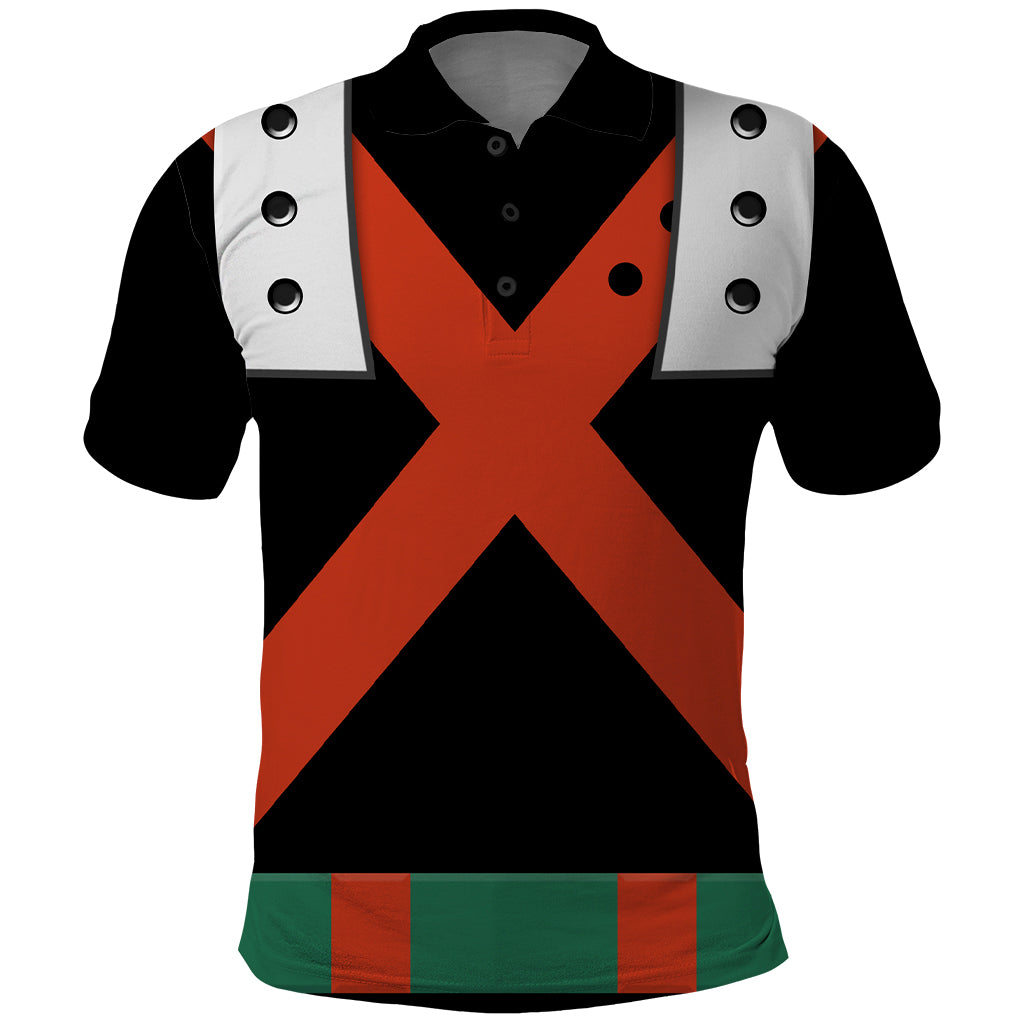 Katsuki Bakugo Uniform - Hero Anime Polo Shirt