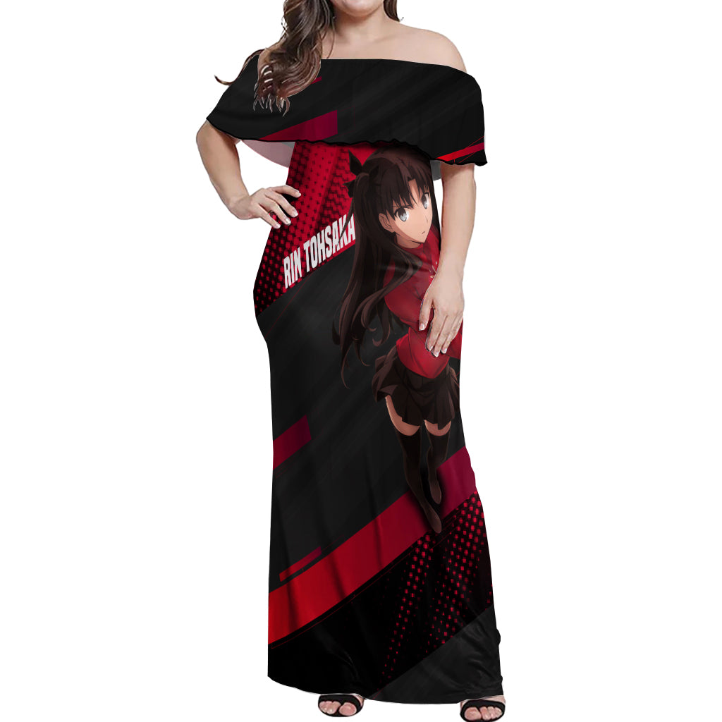Rin Tohsaka Off Shoulder Maxi Dress