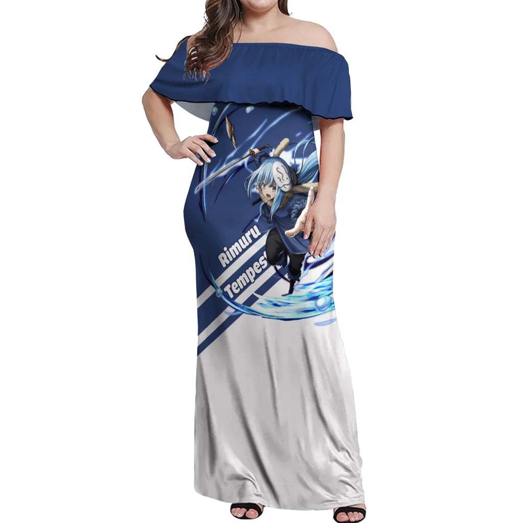 Rimuru Tempest Off Shoulder Maxi Dress
