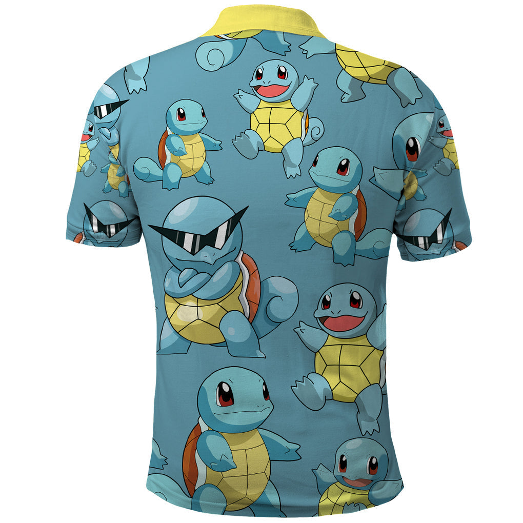 Squirtle Clothes Pattern Style Polo Shirt