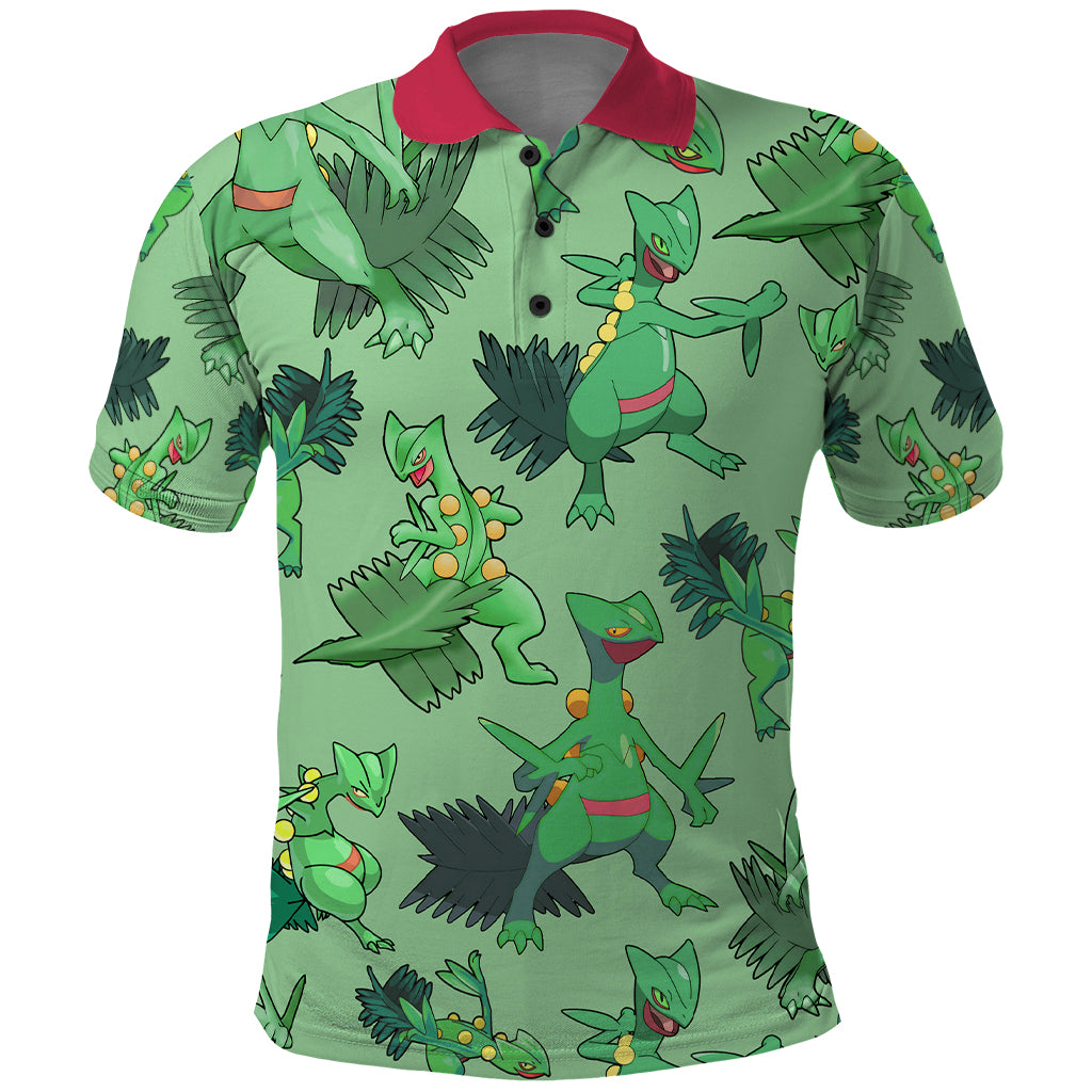 Sceptile Pattern Style Polo Shirt