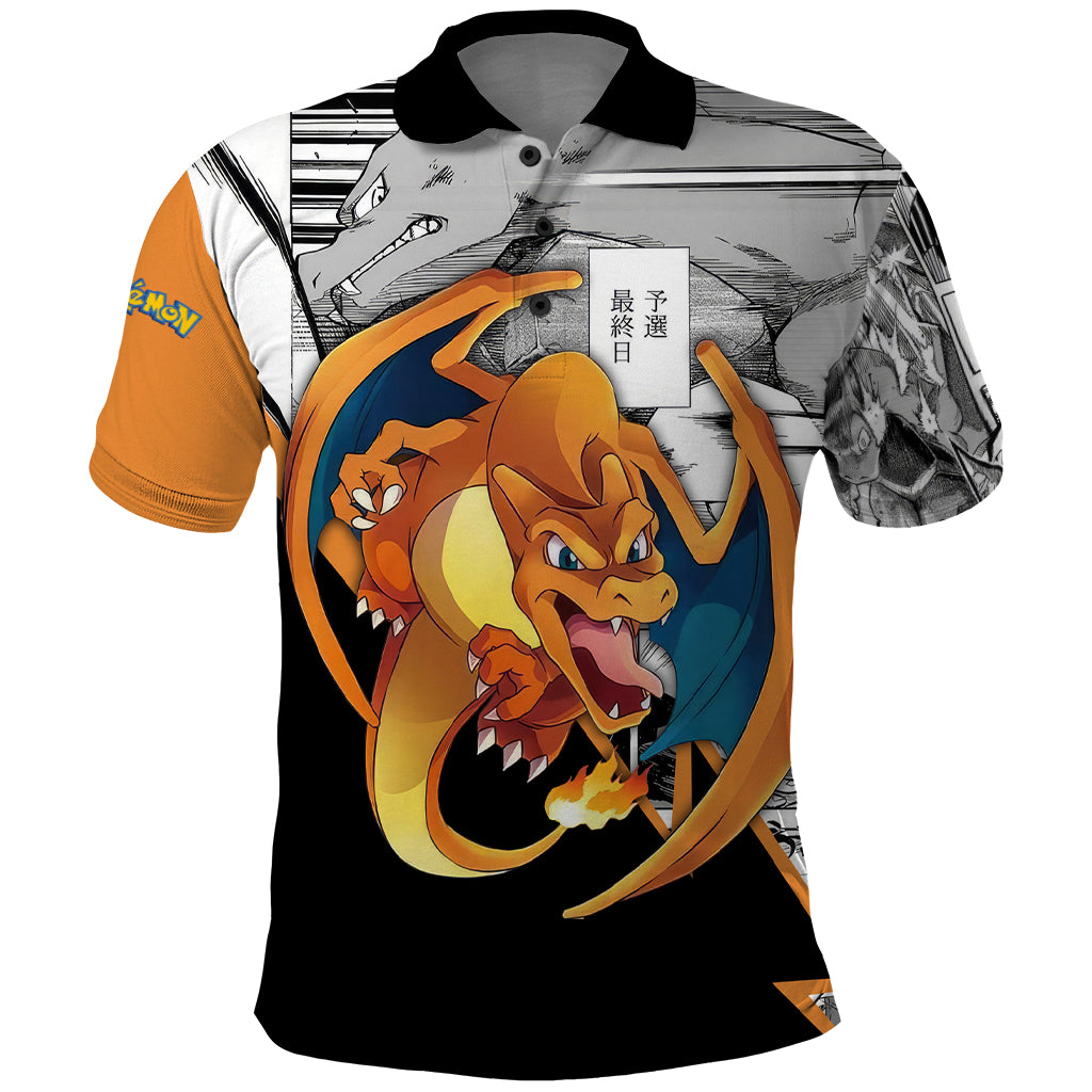 Charizard Mix Manga Polo Shirt
