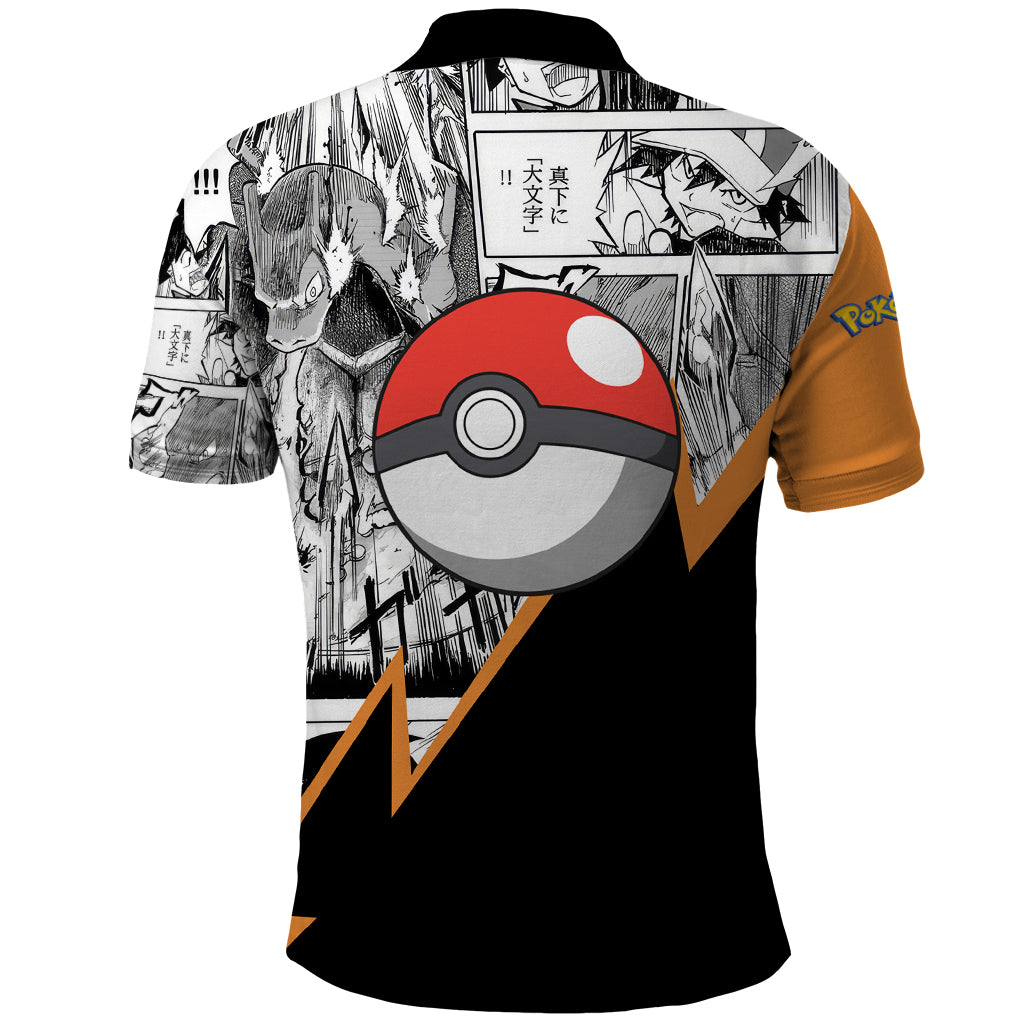 Charizard Mix Manga Polo Shirt