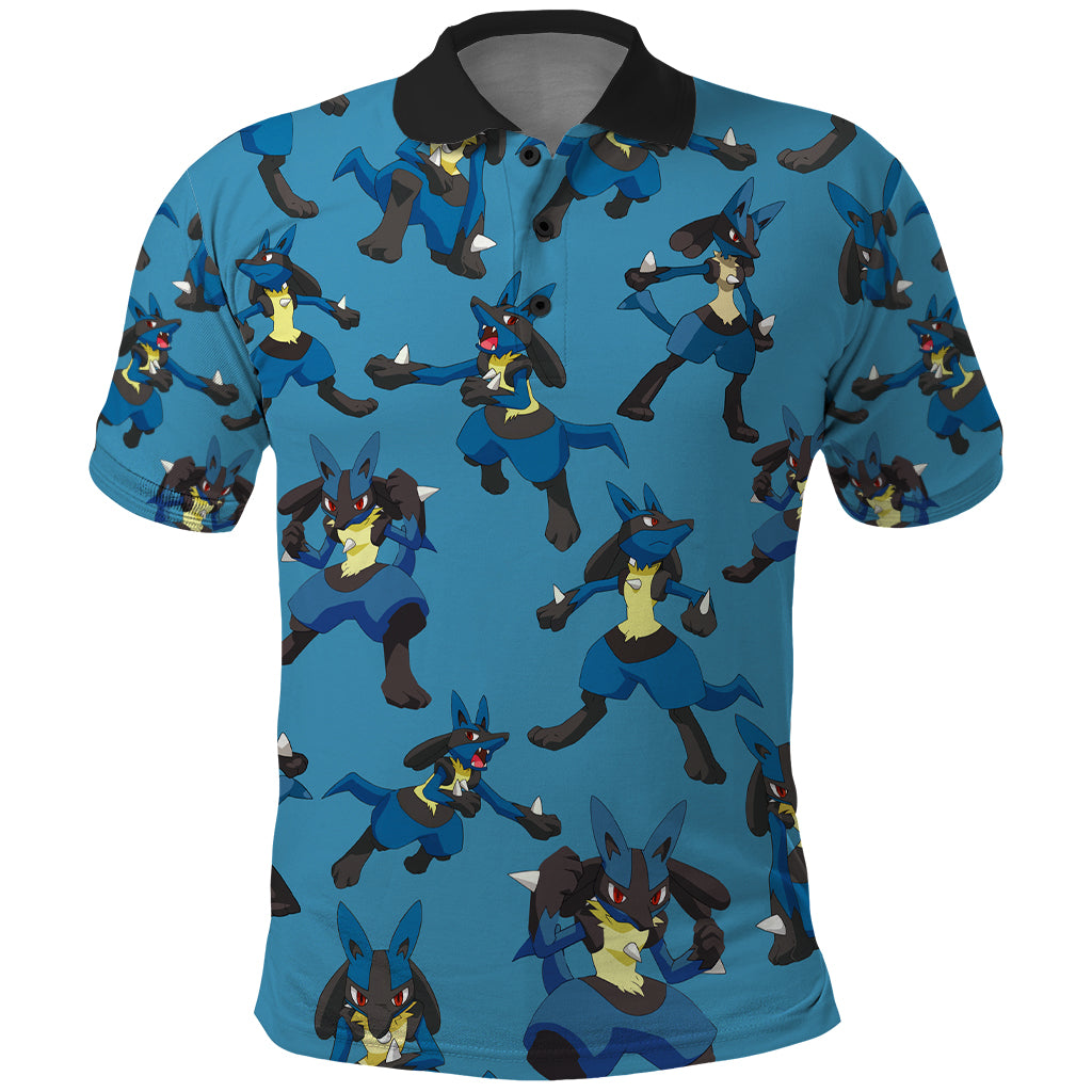 Lucario Pattern Style Polo Shirt