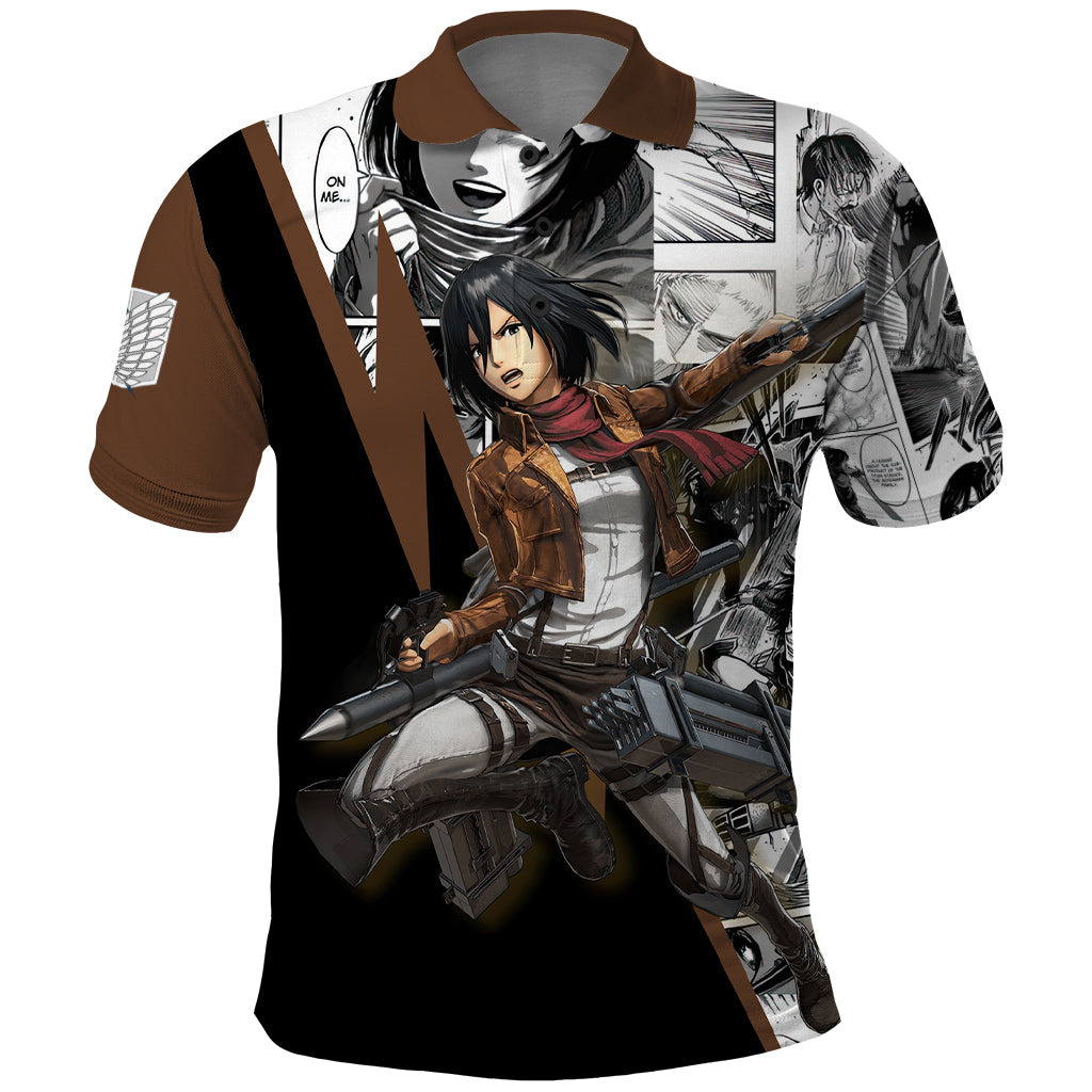 Mikasa Ackerman - Manga Style Polo Shirt