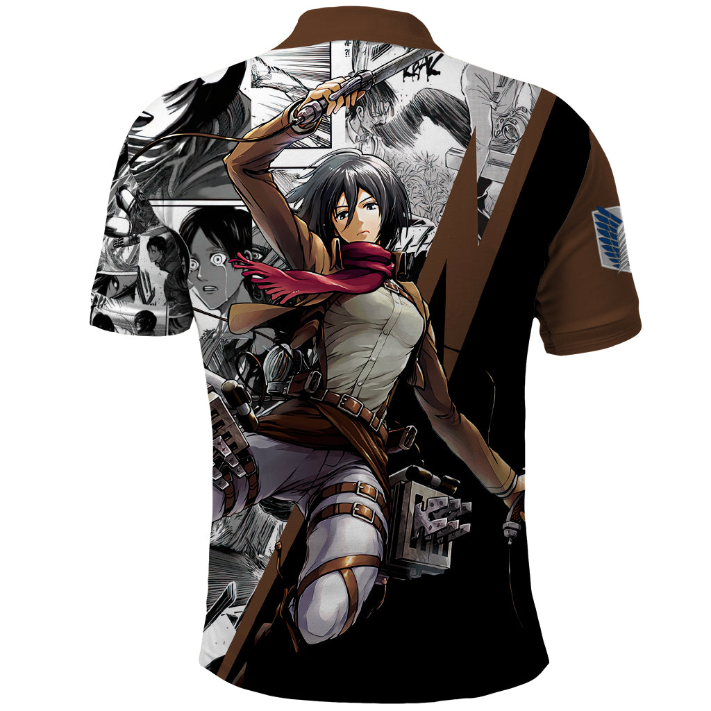 Mikasa Ackerman - Manga Style Polo Shirt