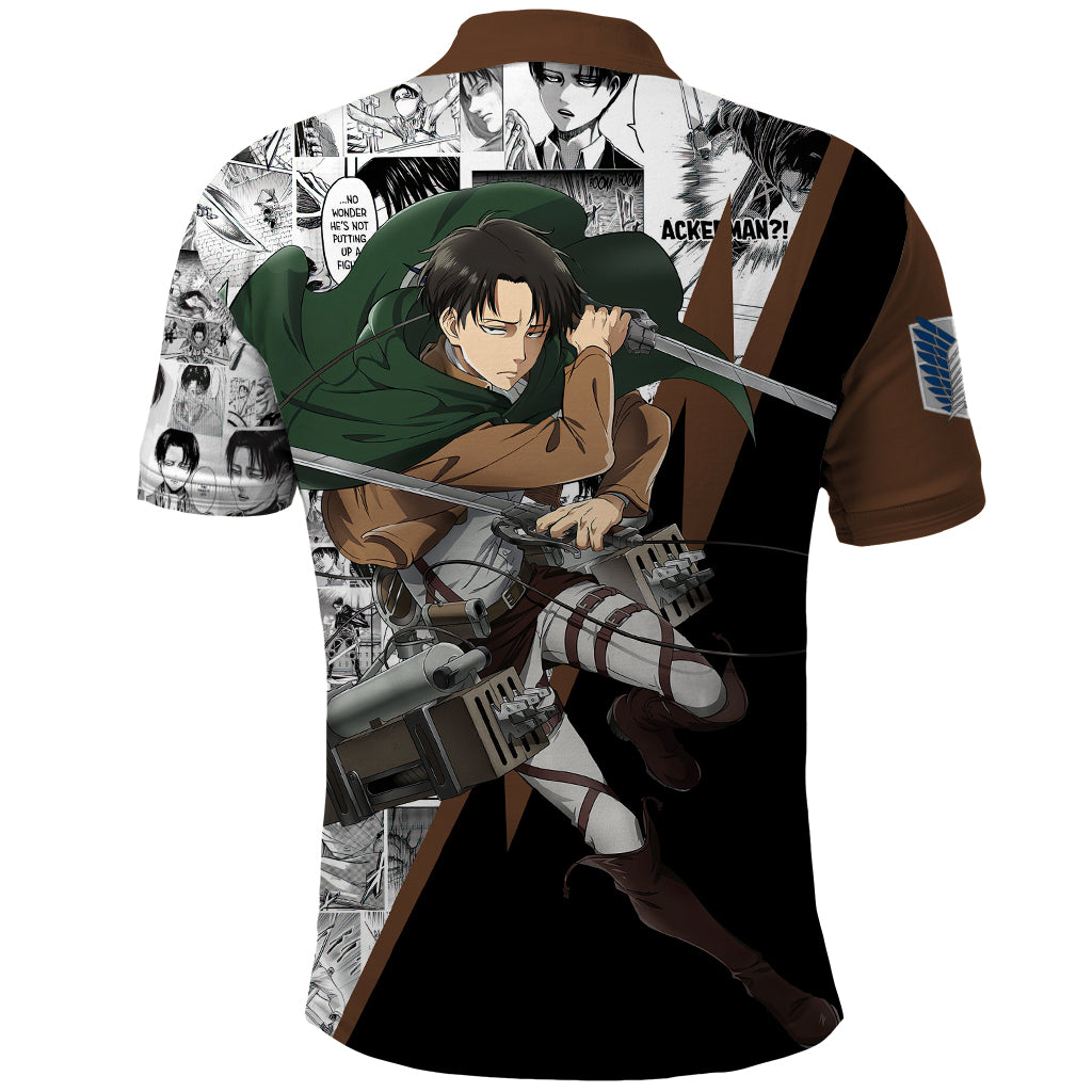 Levi Ackerman - Manga Style Polo Shirt