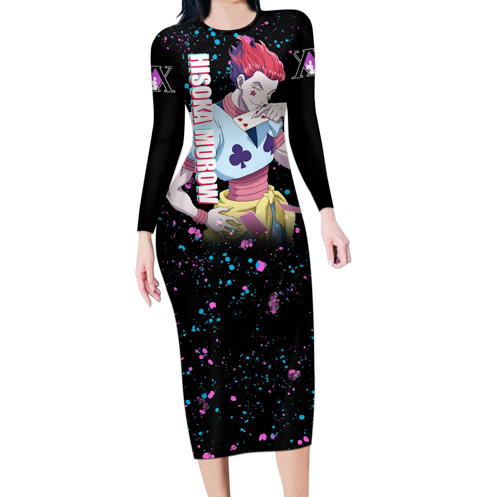 Hisoka Morow Long Sleeve Bodycon Dress Hunter X Hunter