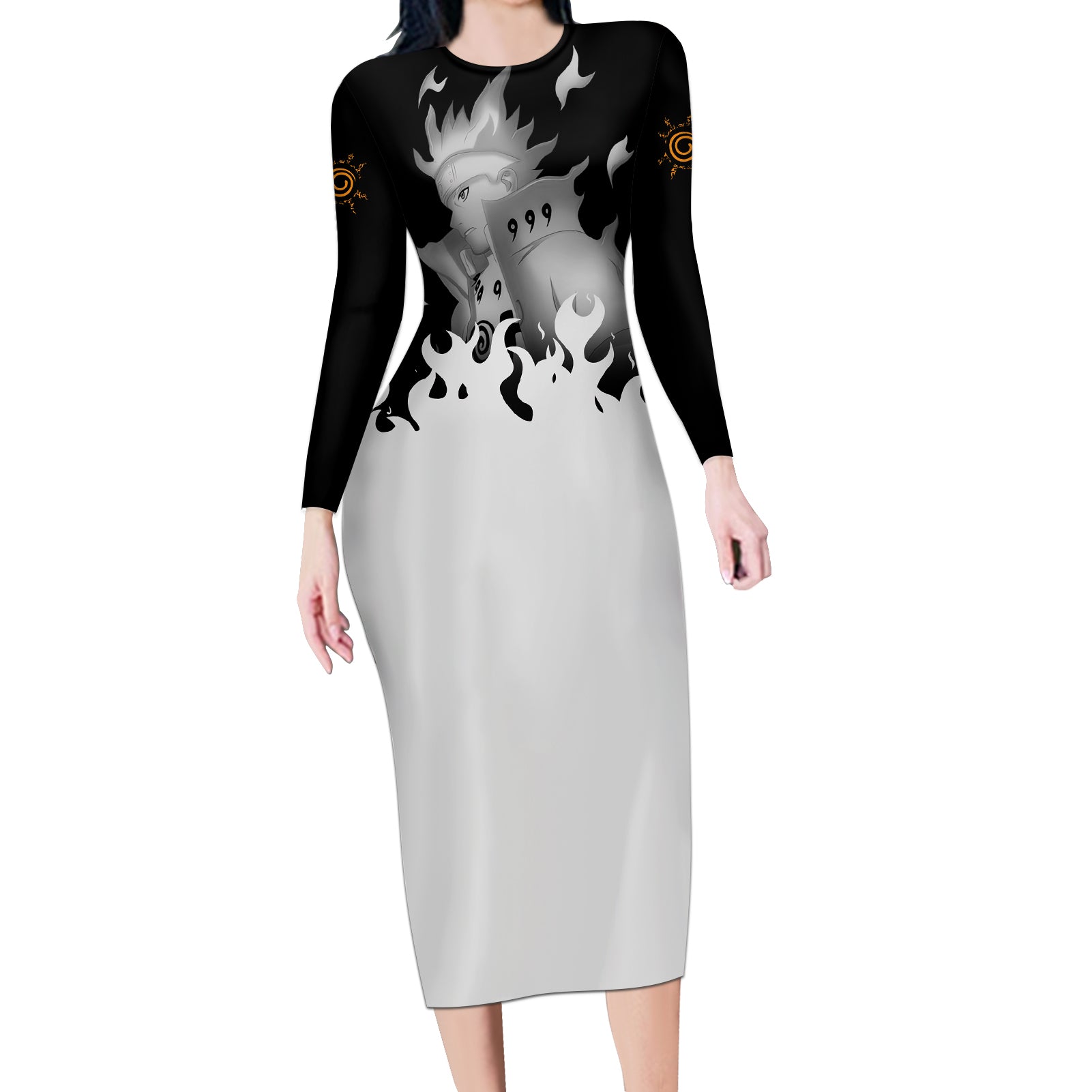 Bijuu Long Sleeve Bodycon Dress Naruto