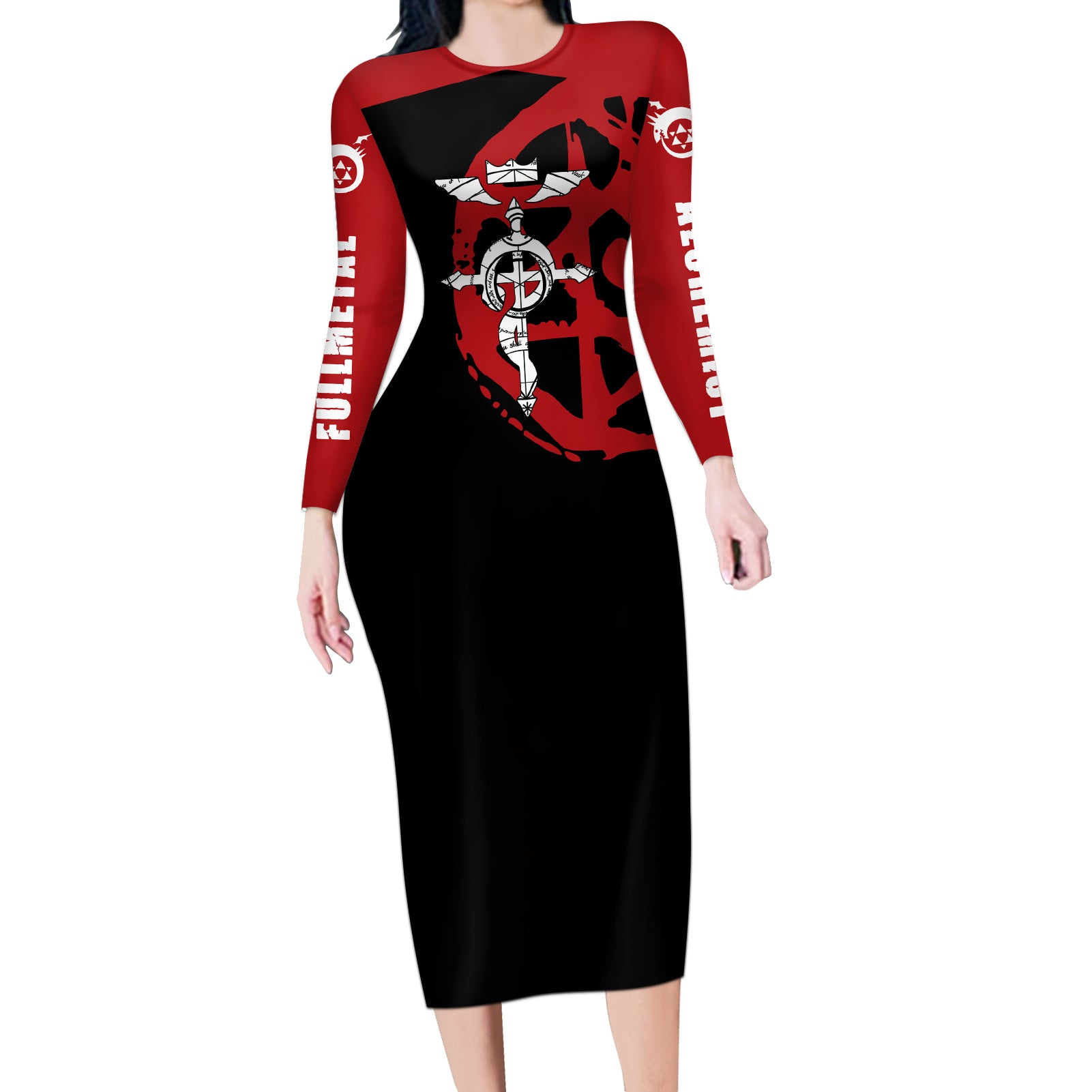 Fullmetal Long Sleeve Bodycon Dress Achemist