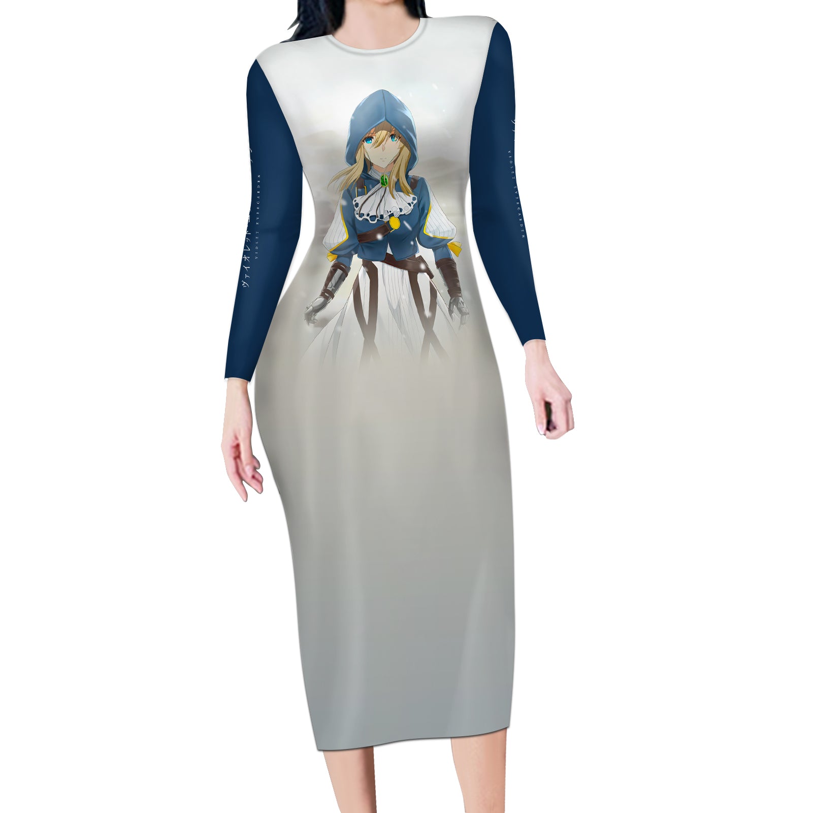 Violet Long Sleeve Bodycon Dress Violet Evergarden