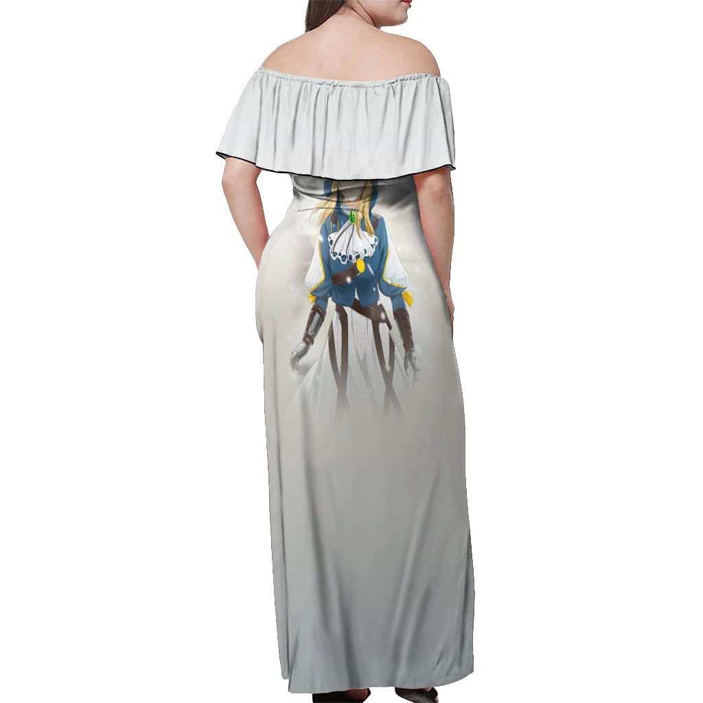 Violet Off Shoulder Maxi Dress Violet Evergarden
