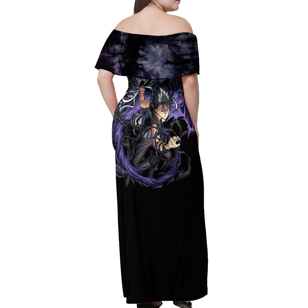 Hiei Off Shoulder Maxi Dress YuYu Hakusho