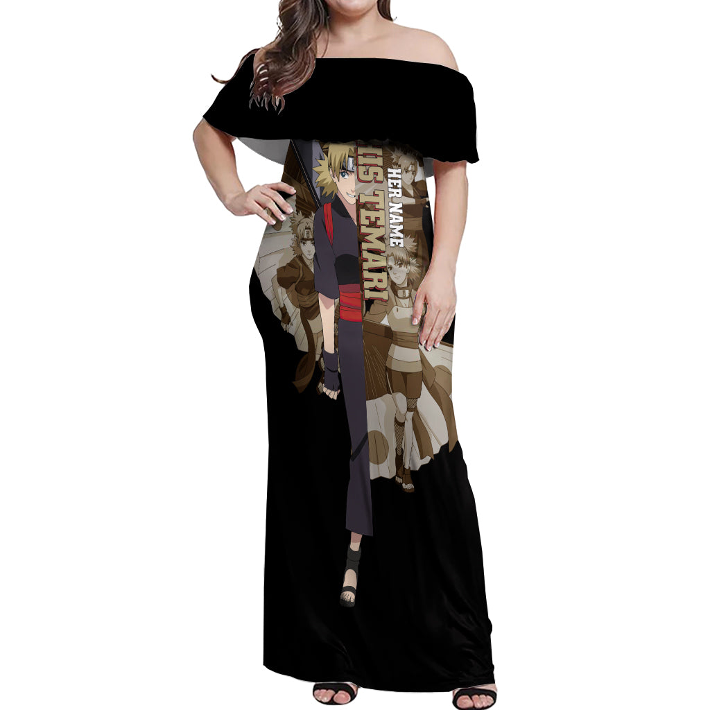 Temari Off Shoulder Maxi Dress Naruto