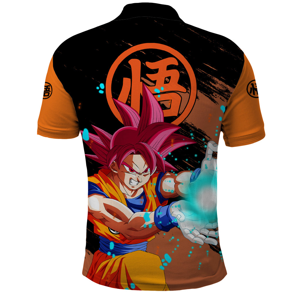 Goku Saiyan God Polo Shirt