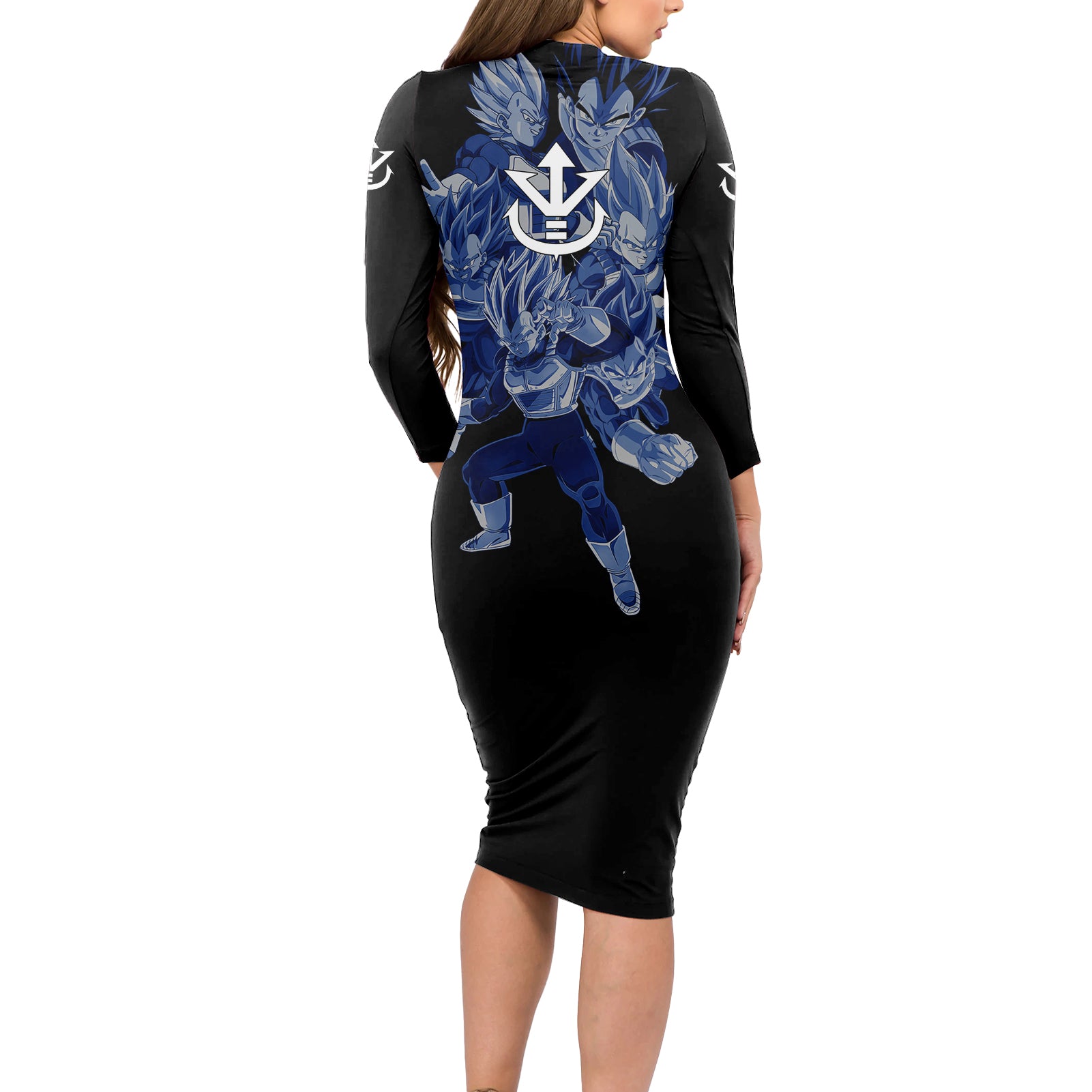 Vegeta Long Sleeve Bodycon Dress Dragon Ball