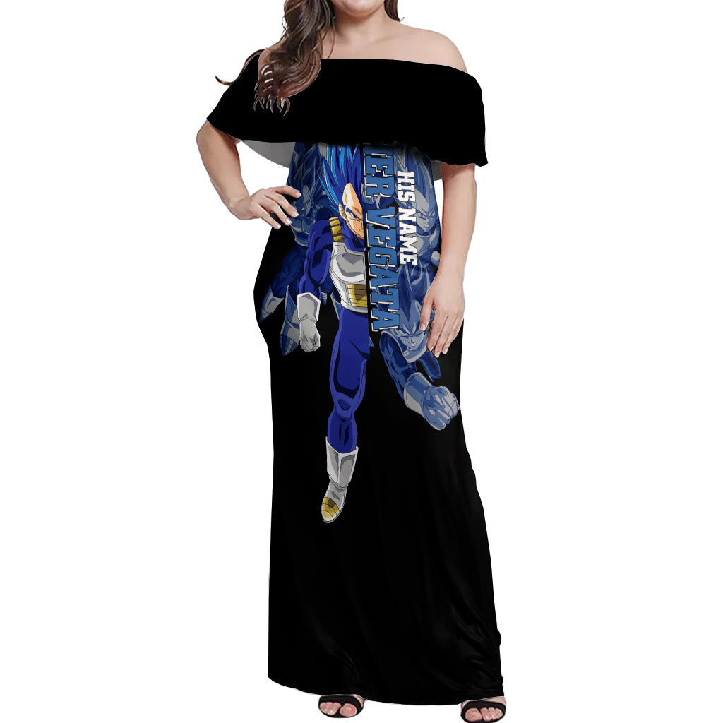 Vegeta Off Shoulder Maxi Dress Dragon Ball