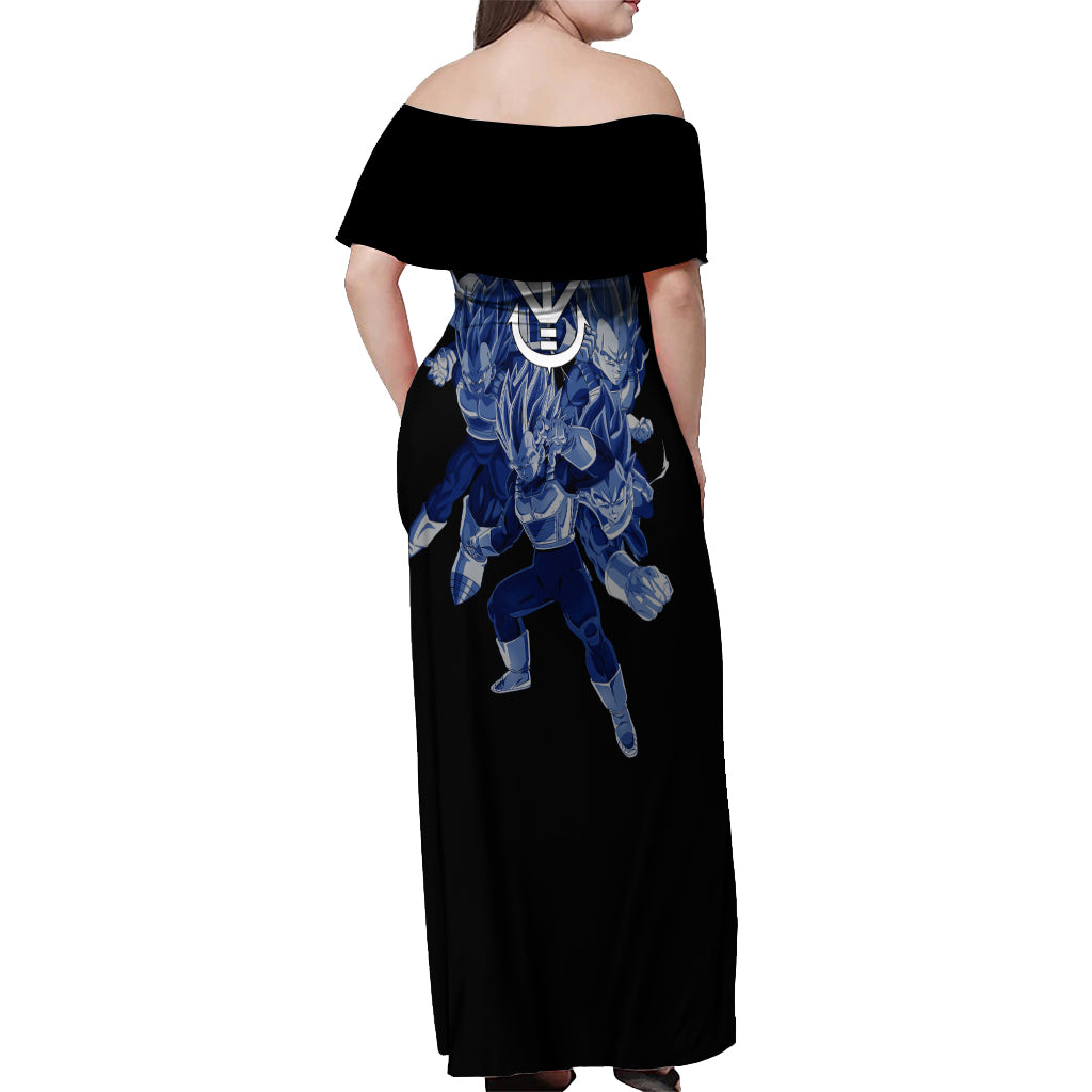 Vegeta Off Shoulder Maxi Dress Dragon Ball