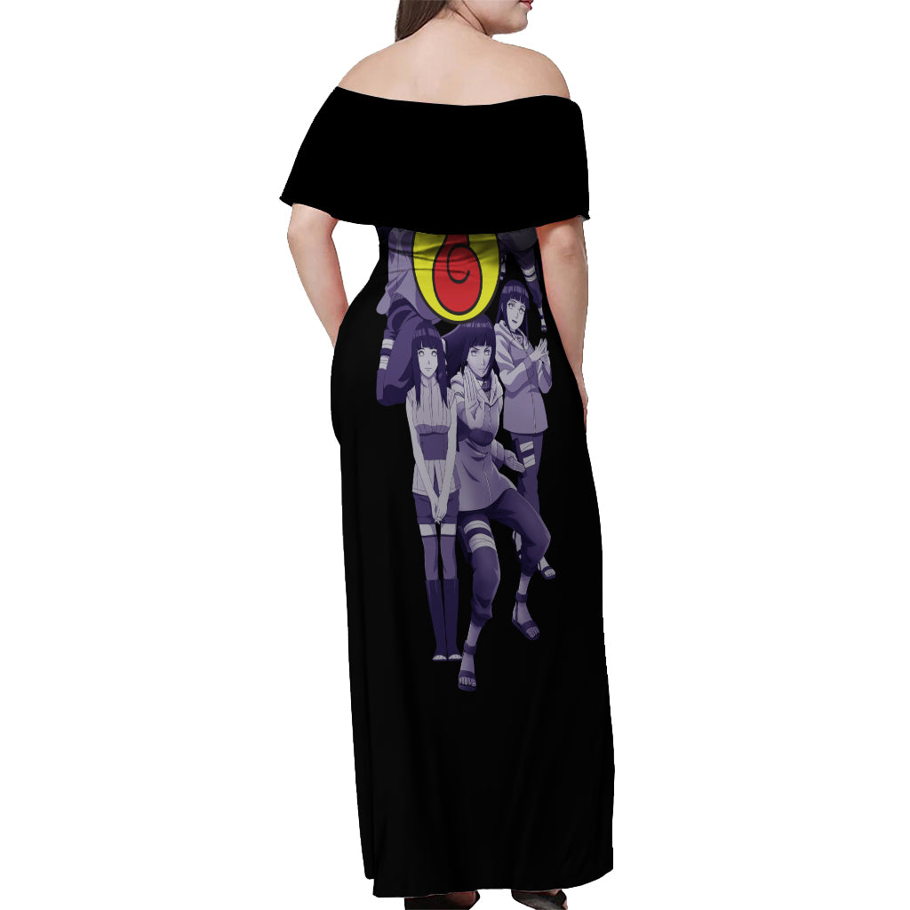 Hinata Hyuga Off Shoulder Maxi Dress Dragon Ball