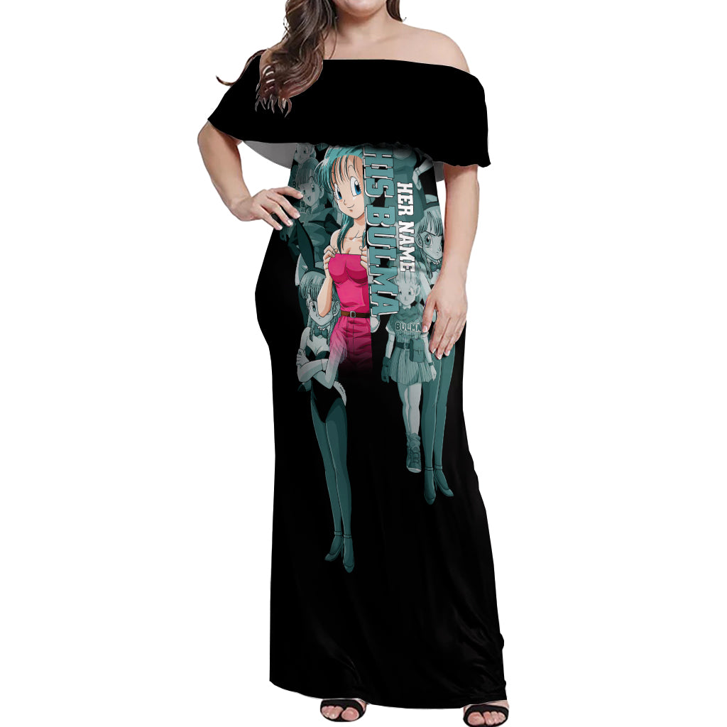 Bulma Off Shoulder Maxi Dress Dragon Ball