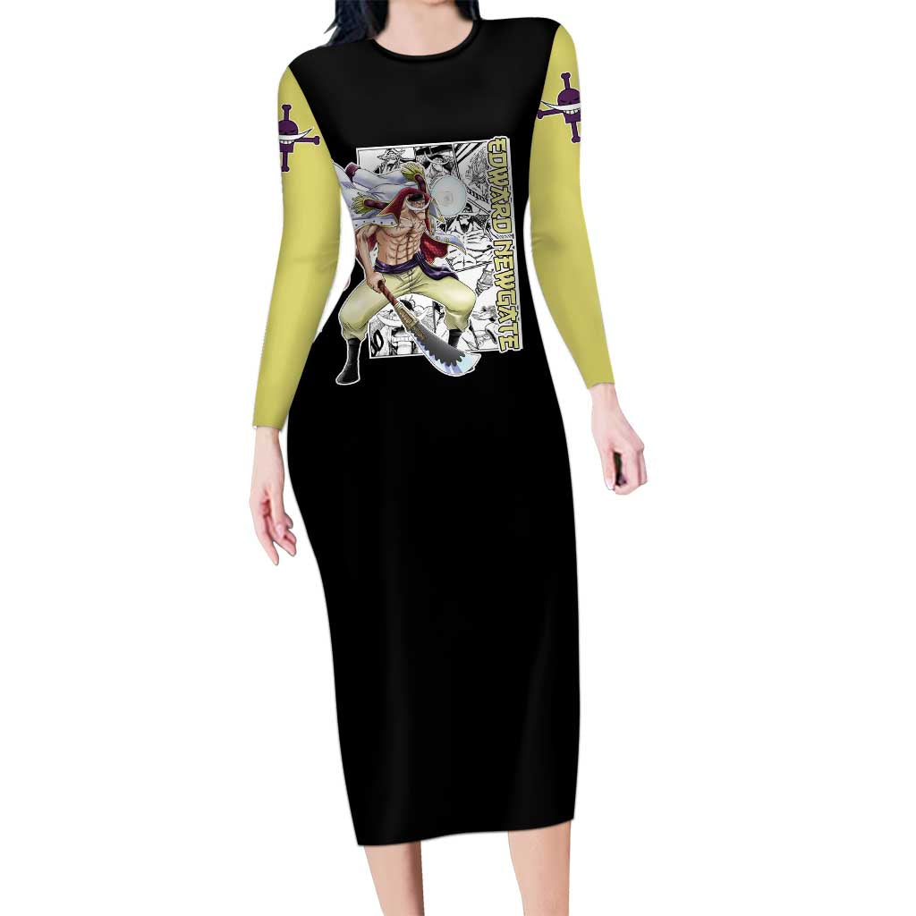 Edward Newgate - One Piece Long Sleeve Bodycon Dress Anime Mix Manga Style