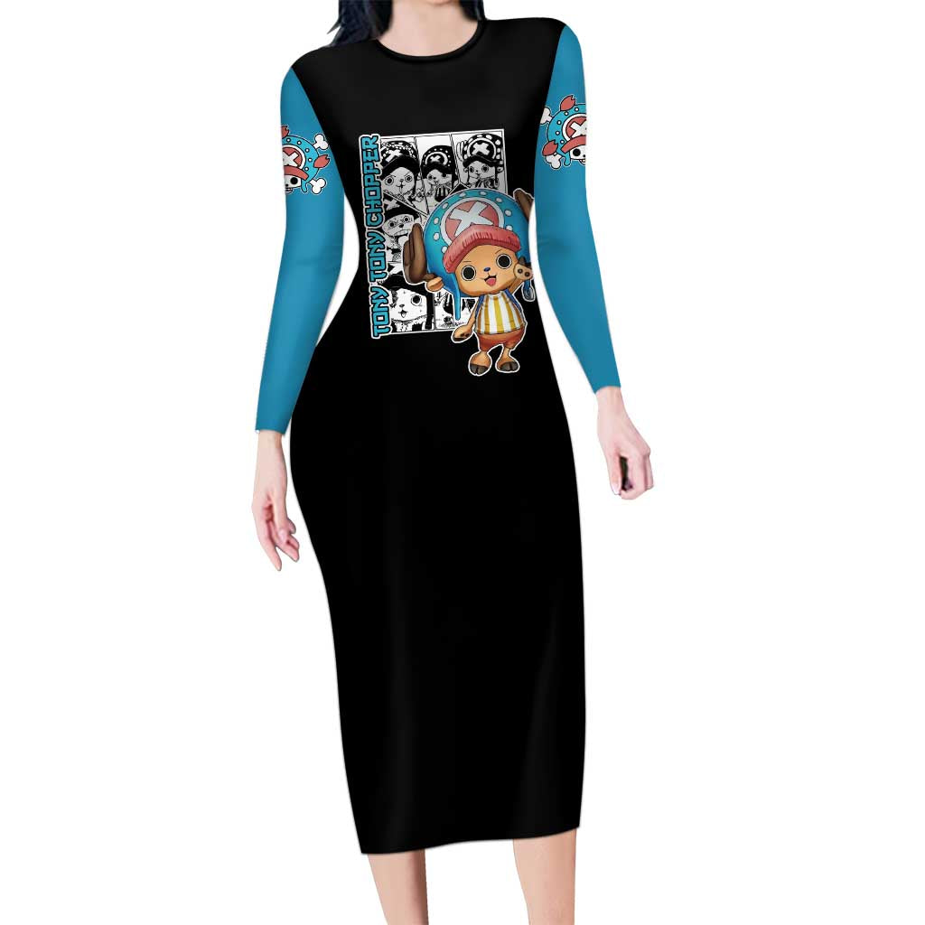 Tony Tony Chopper - One Piece Long Sleeve Bodycon Dress Anime Mix Manga Style