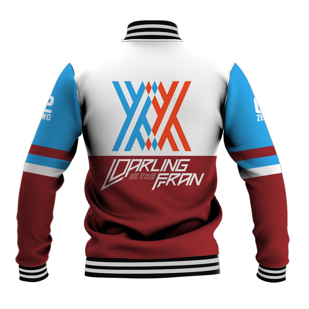002 Zero Two Strelitzia Baseball Jacket Anime Style TS04 - The Mazicc - Unisex - S - Multicolor