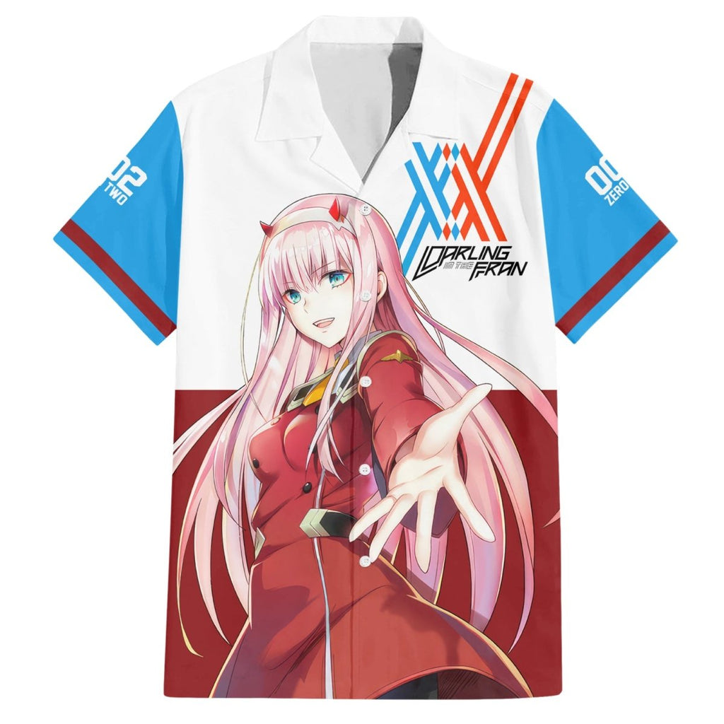 002 Zero Two Strelitzia Hawaiian Shirt Anime Style TS04 - The Mazicc - Adult - S - Multicolor