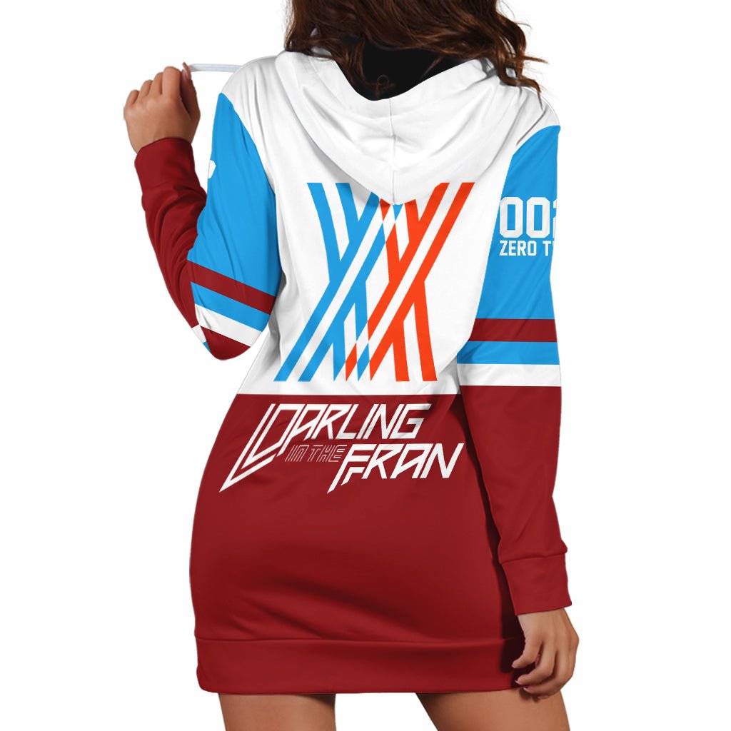 002 Zero Two Strelitzia Hoodie Dress Anime Style TS04 - The Mazicc - XS - Multicolor -