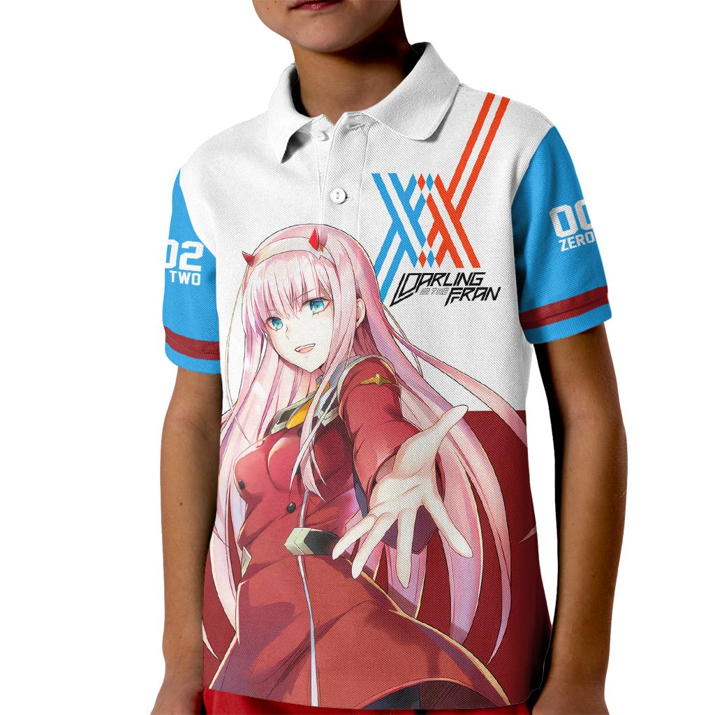 002 Zero Two Strelitzia Kid Polo Shirt Anime Style TS04 - The Mazicc - Kid - Toddler 2T - Multicolor