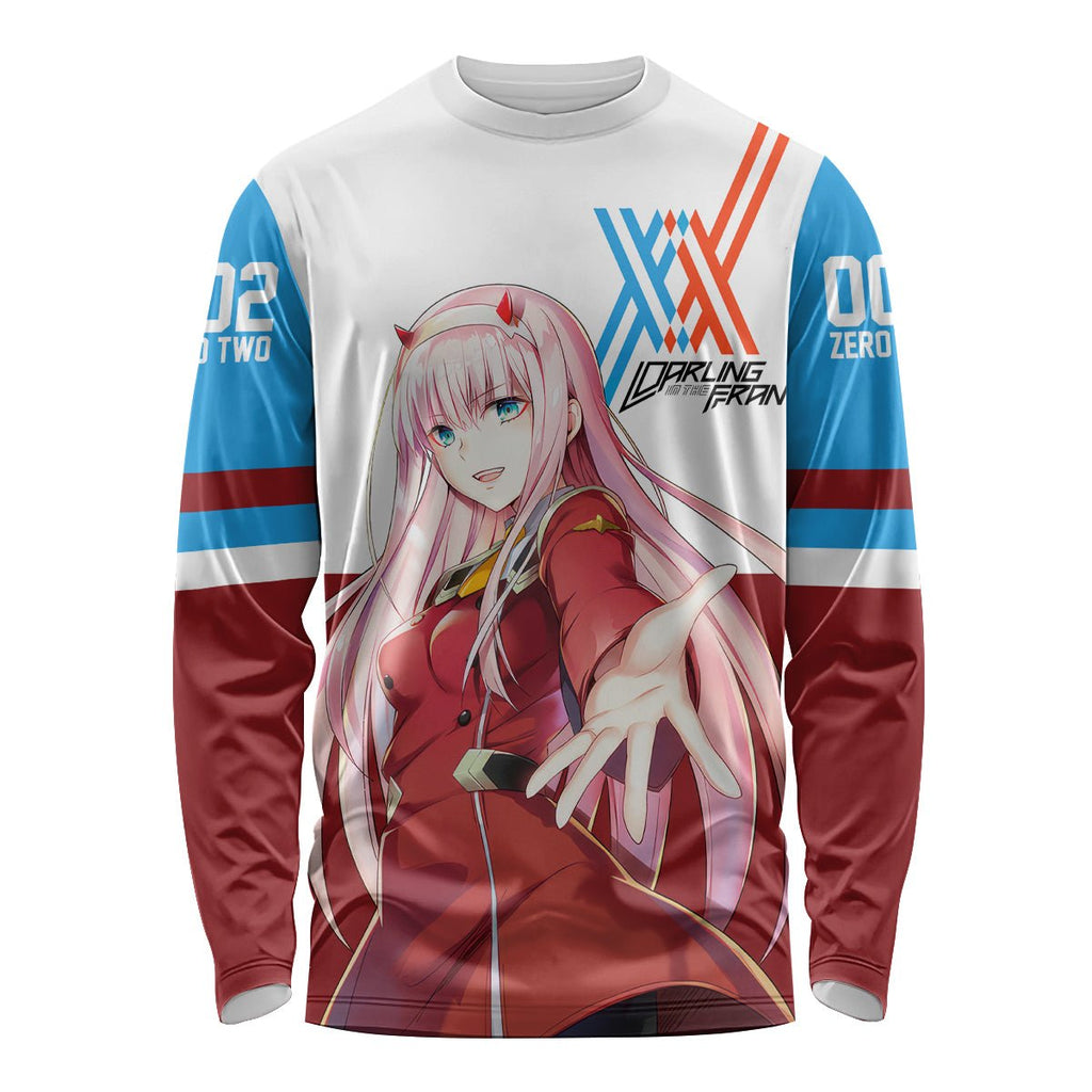 002 Zero Two Strelitzia Long Sleeve Shirt Anime Style TS04 - The Mazicc - Unisex - S - Multicolor