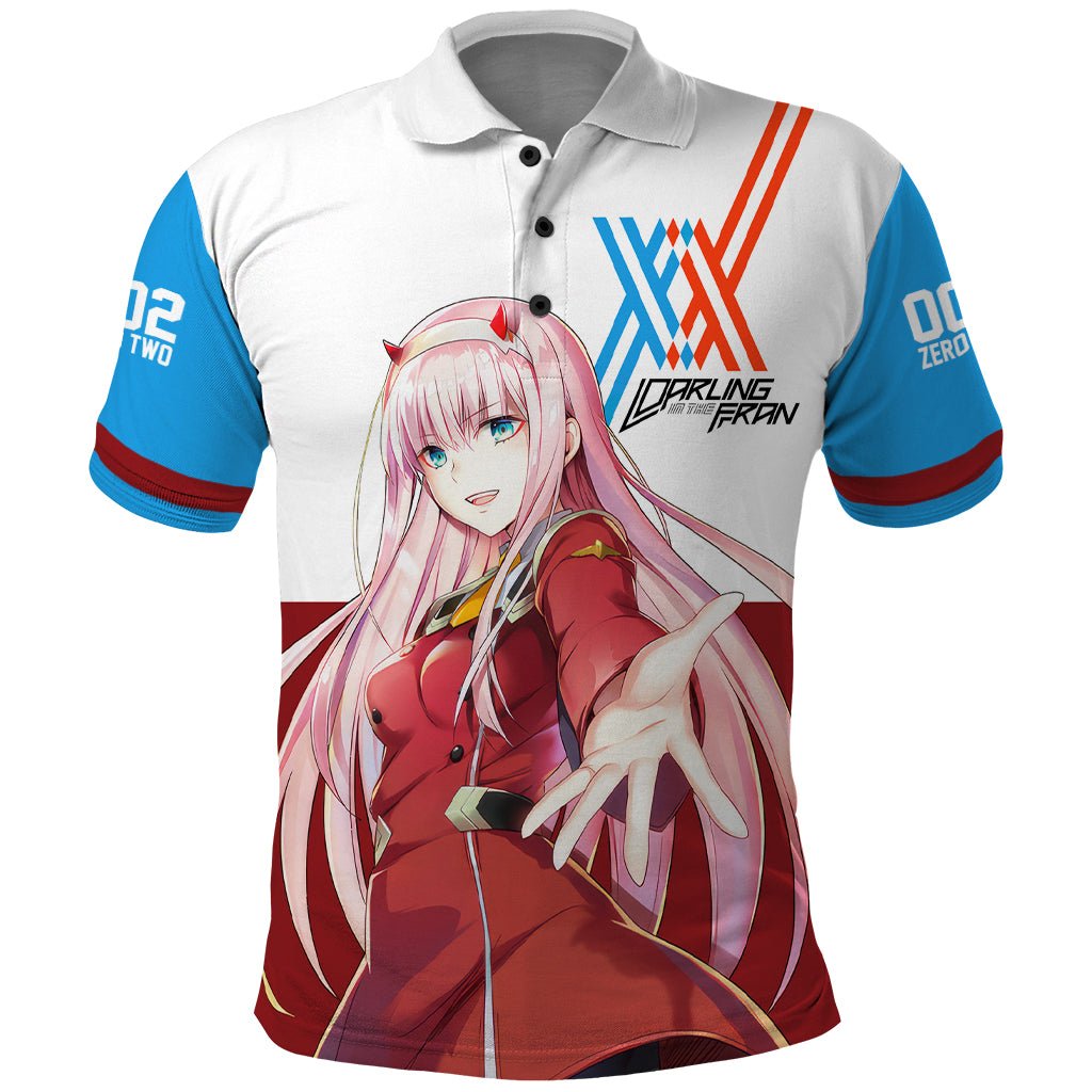 002 Zero Two Strelitzia Polo Shirt Anime Style TS04 - The Mazicc - Adult - S - Multicolor