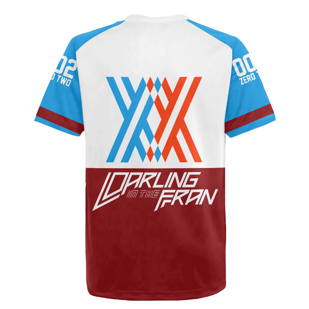 002 Zero Two Strelitzia Rugby Jersey Anime Style TS04 - The Mazicc - S - Multicolor -