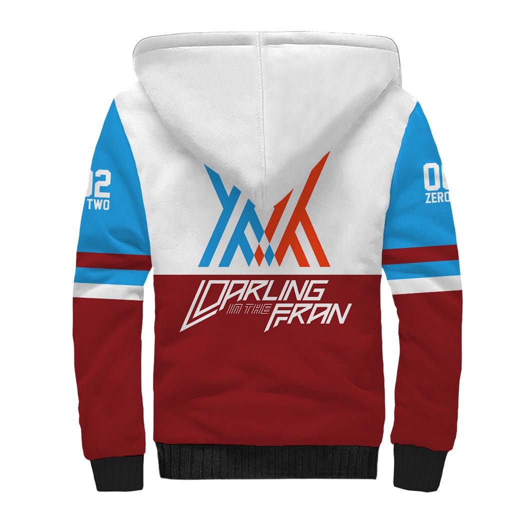 002 Zero Two Strelitzia Sherpa Hoodie Anime Style TS04 - The Mazicc - Unisex - S - Multicolor