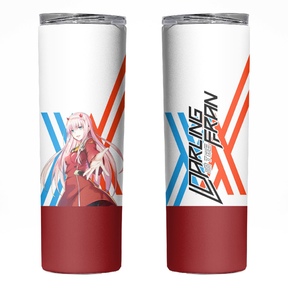 002 Zero Two Strelitzia Skinny Tumbler Anime Style TS04 - The Mazicc - 20oz - Multicolor -