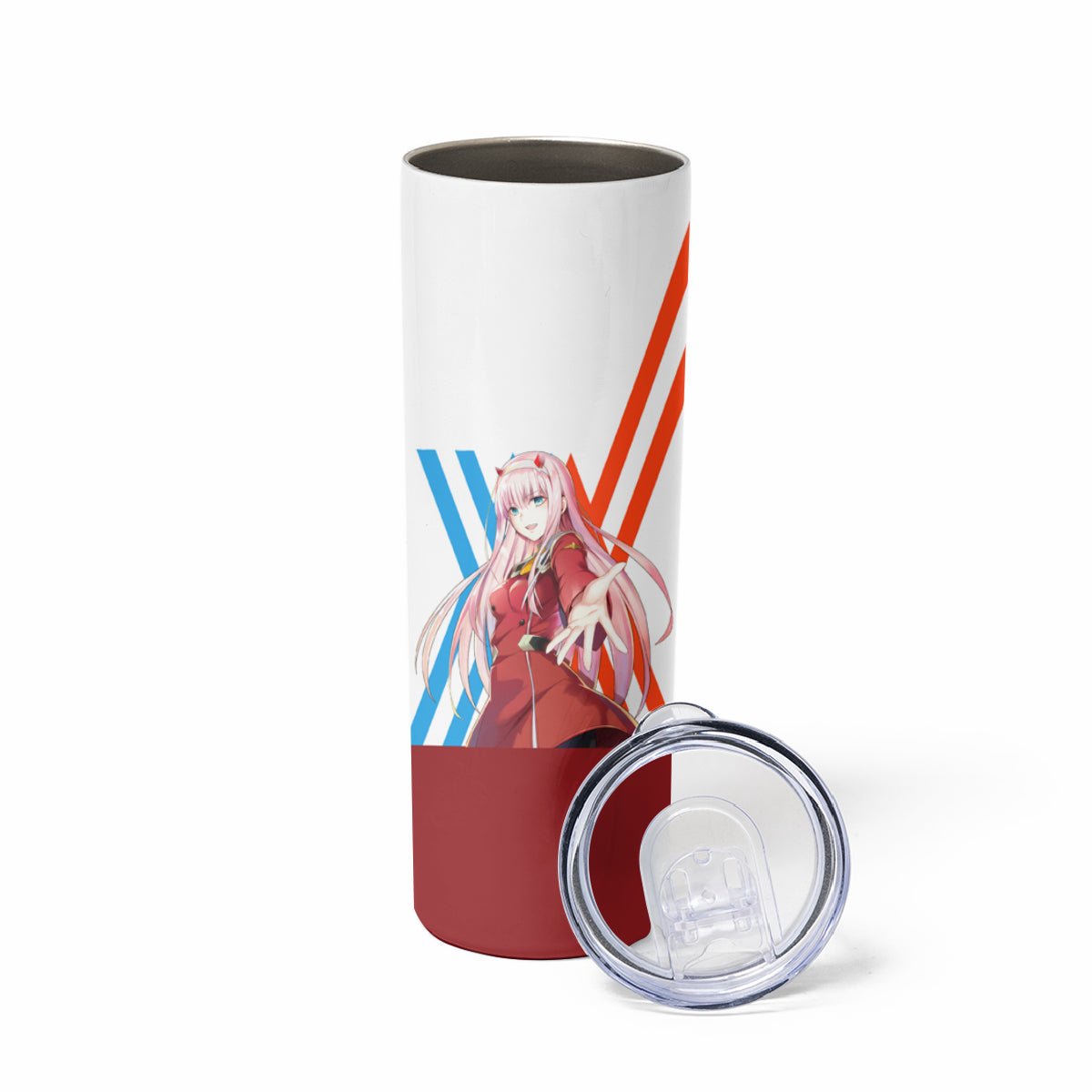 002 Zero Two Strelitzia Skinny Tumbler Anime Style TS04 - The Mazicc - 20oz - Multicolor -