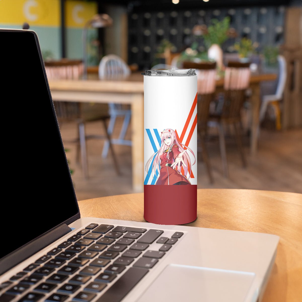 002 Zero Two Strelitzia Skinny Tumbler Anime Style TS04 - The Mazicc - 20oz - Multicolor -