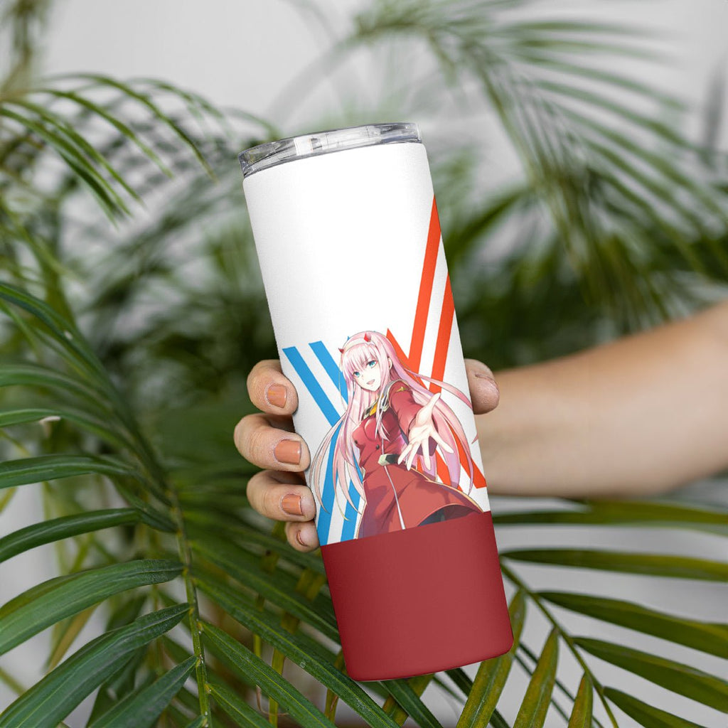 002 Zero Two Strelitzia Skinny Tumbler Anime Style TS04 - The Mazicc - 20oz - Multicolor -