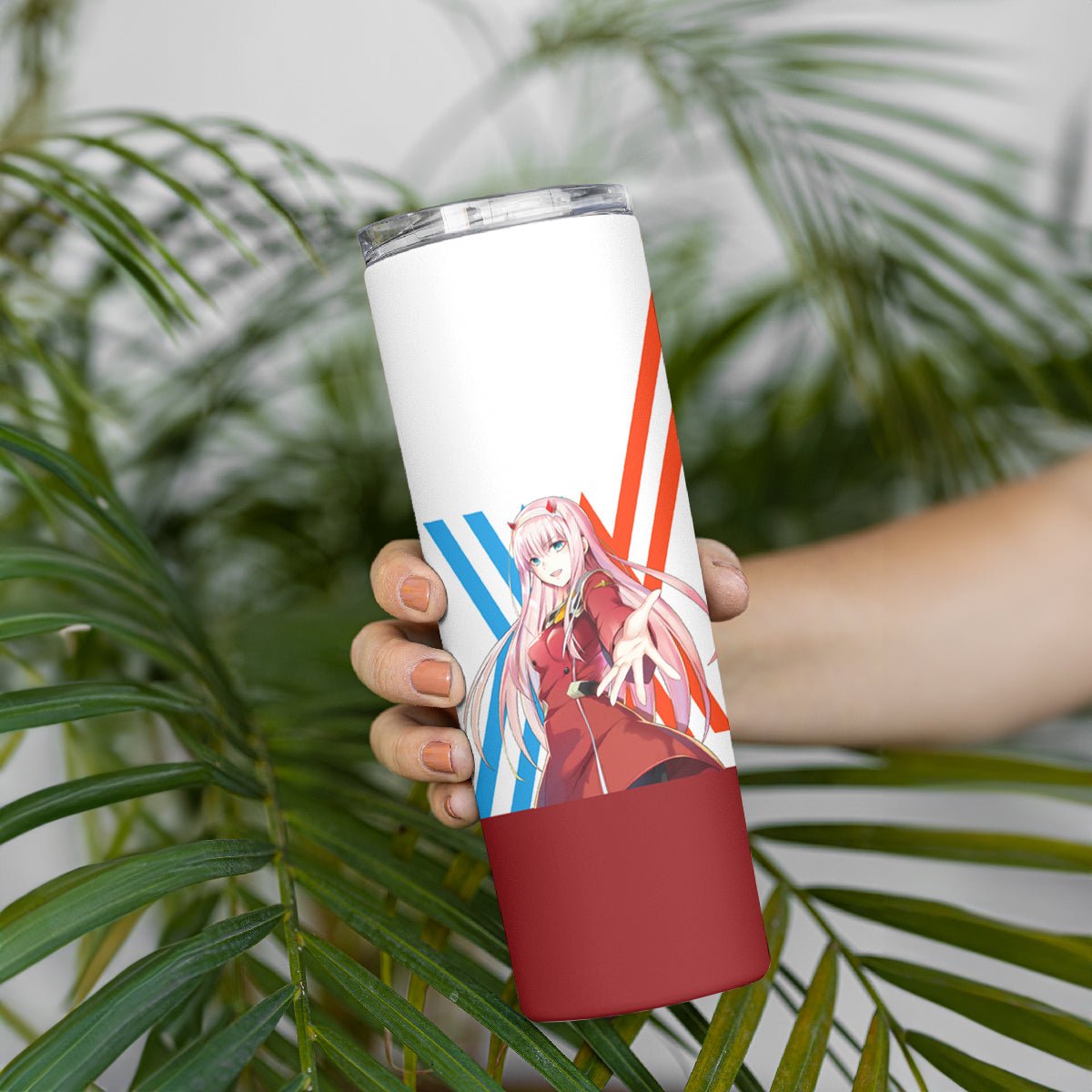 002 Zero Two Strelitzia Skinny Tumbler Anime Style TS04 - The Mazicc - 20oz - Multicolor -