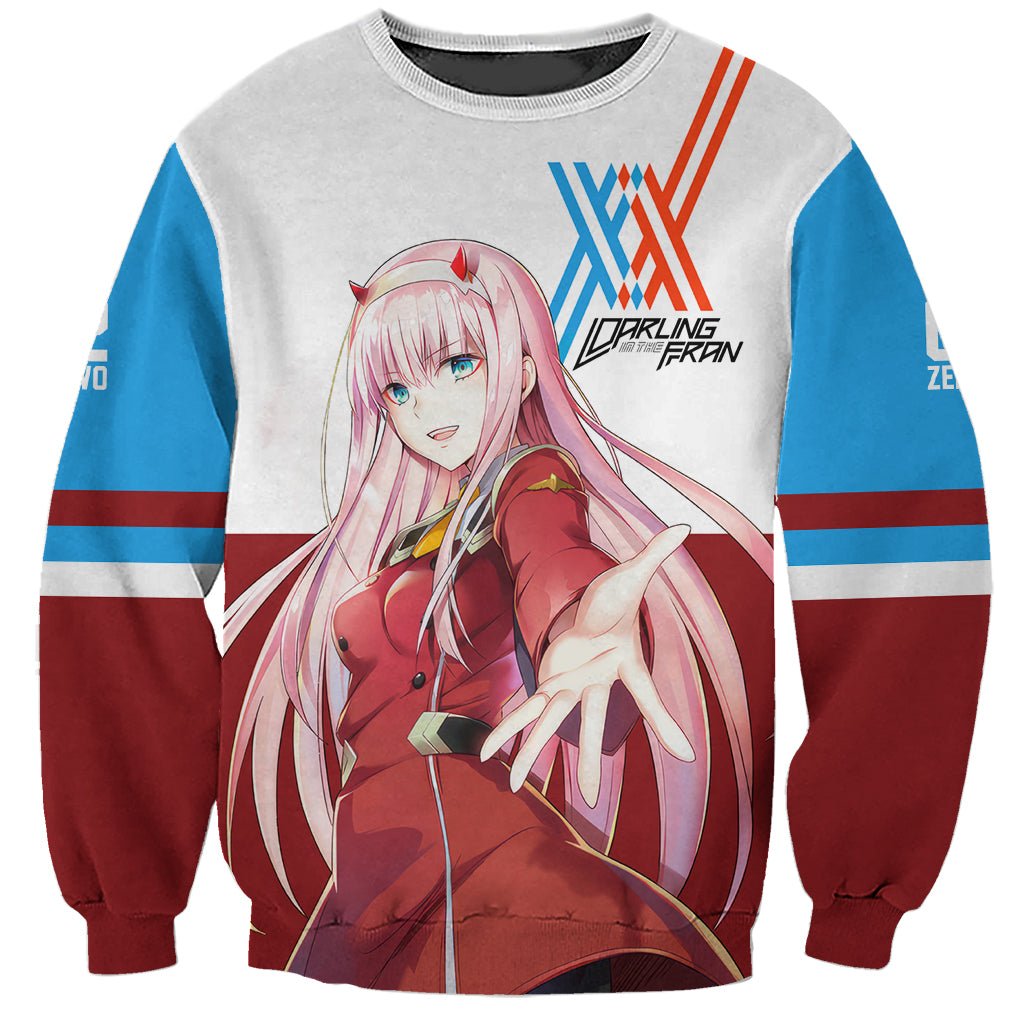 002 Zero Two Strelitzia Sweatshirt Anime Style TS04 - The Mazicc - Unisex - S - Multicolor