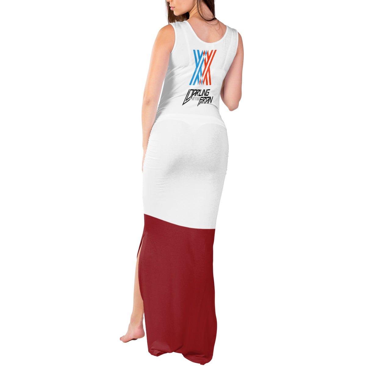 002 Zero Two Strelitzia Tank Maxi Dress Anime Style TS04 - The Mazicc - Women - S - Multicolor