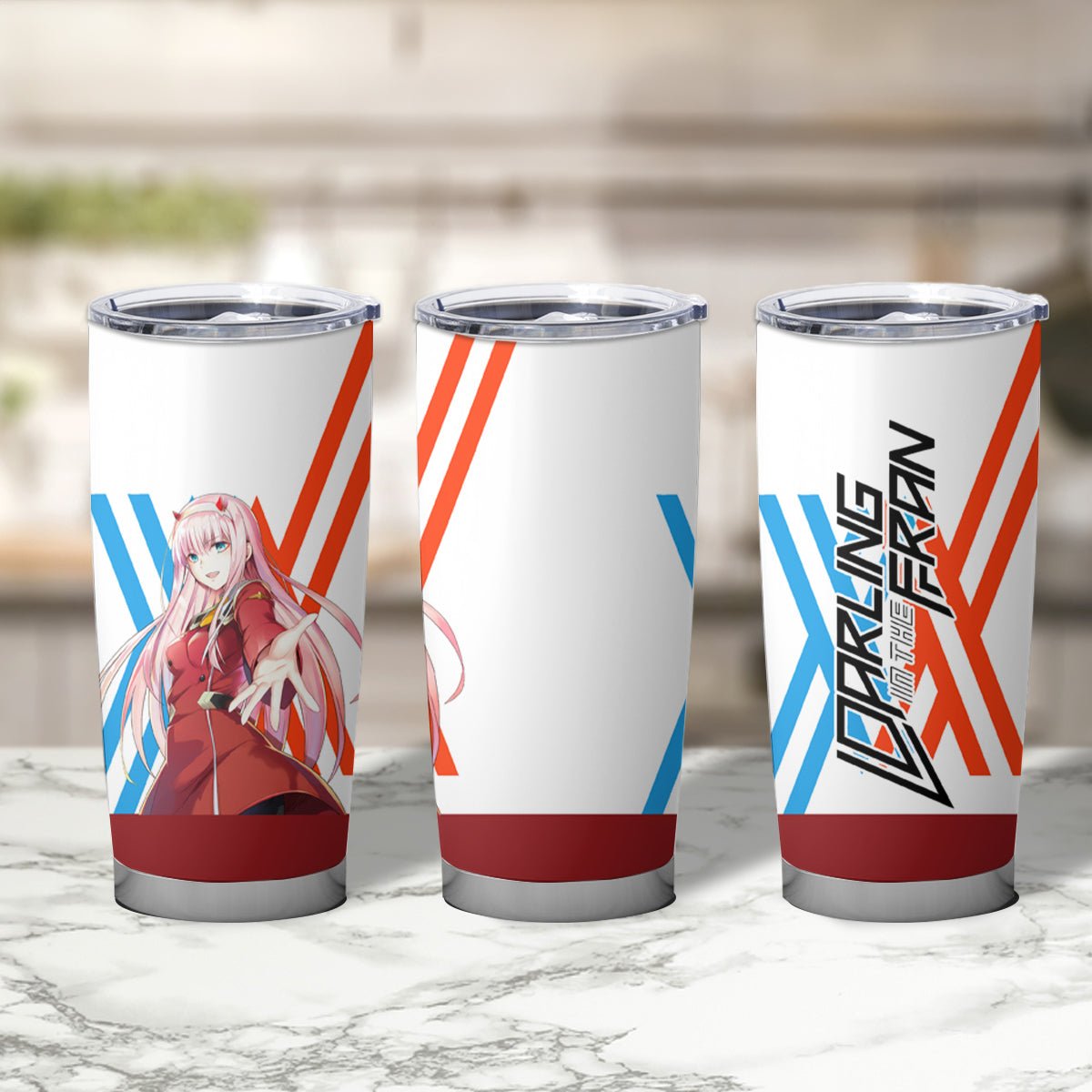 002 Zero Two Strelitzia Tumbler Cup Anime Style TS04 - The Mazicc - 20oz - Multicolor -