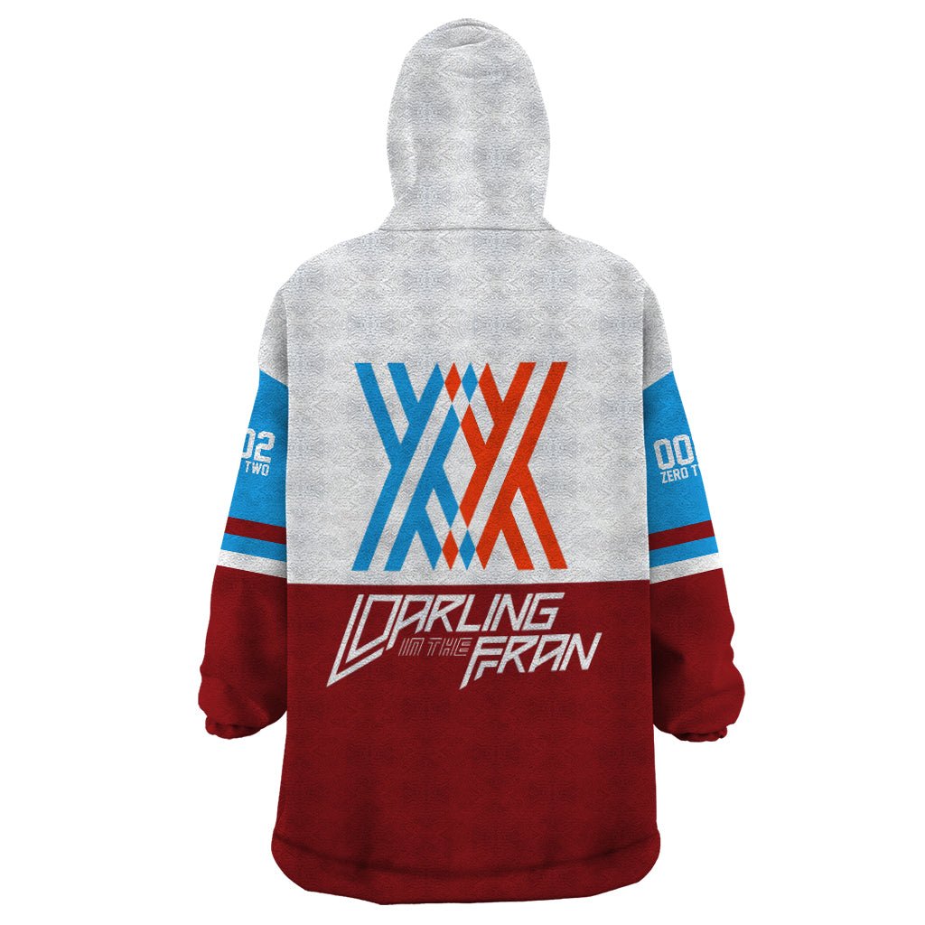 002 Zero Two Strelitzia Wearable Blanket Hoodie Anime Style TS04 - The Mazicc - Adult - One Size - Multicolor