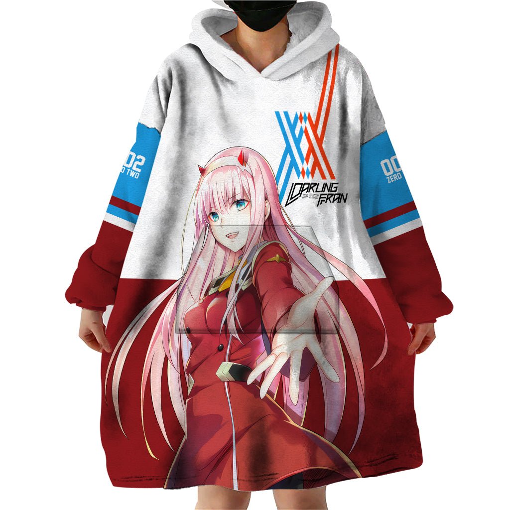 002 Zero Two Strelitzia Wearable Blanket Hoodie Anime Style TS04 - The Mazicc - Adult - One Size - Multicolor