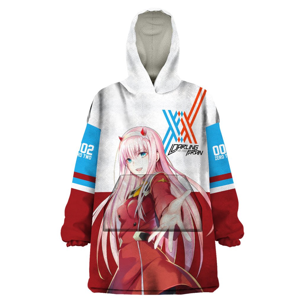 002 Zero Two Strelitzia Wearable Blanket Hoodie Anime Style TS04 - The Mazicc - Adult - One Size - Multicolor