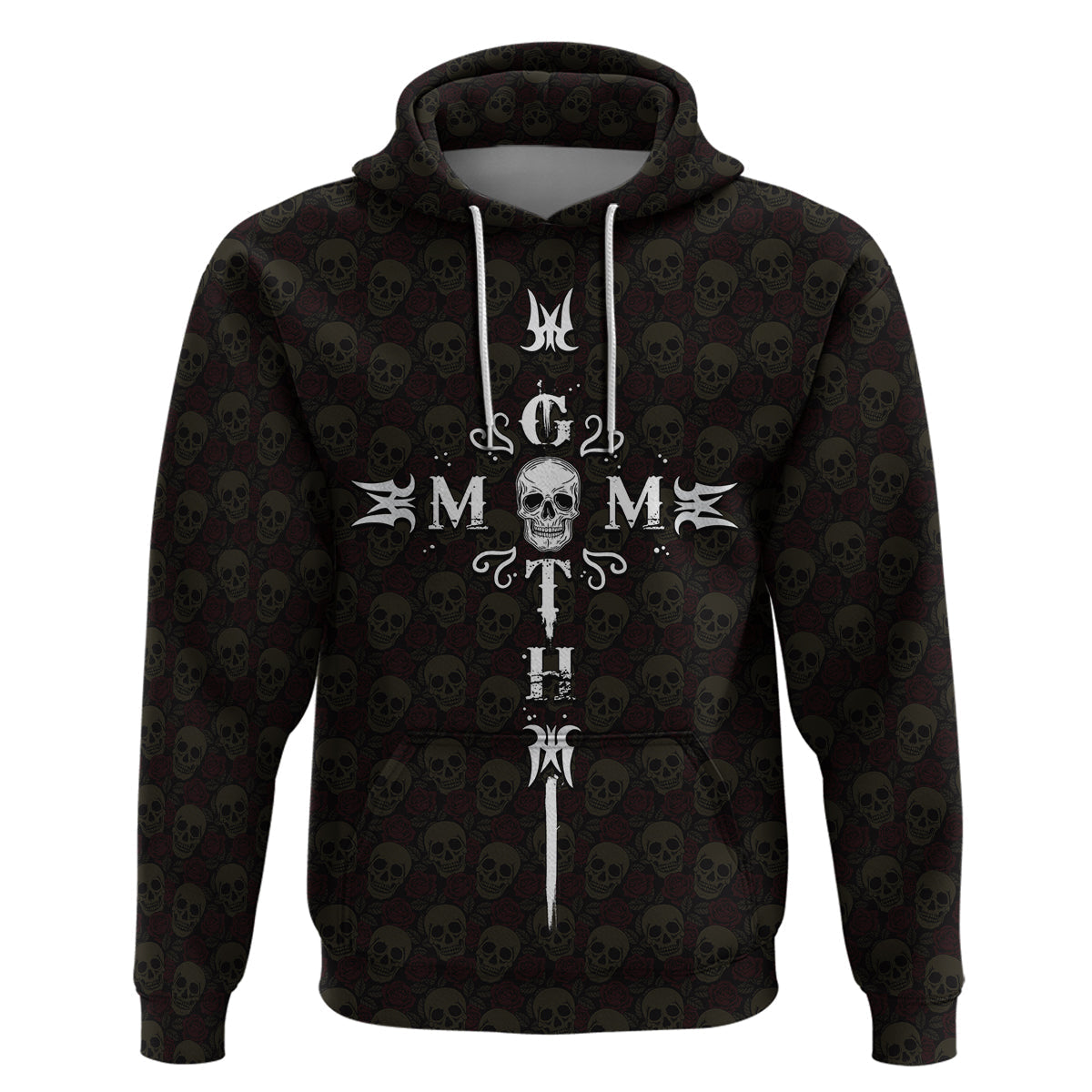 mothers-day-goth-mom-rose-skull-style-hoodie